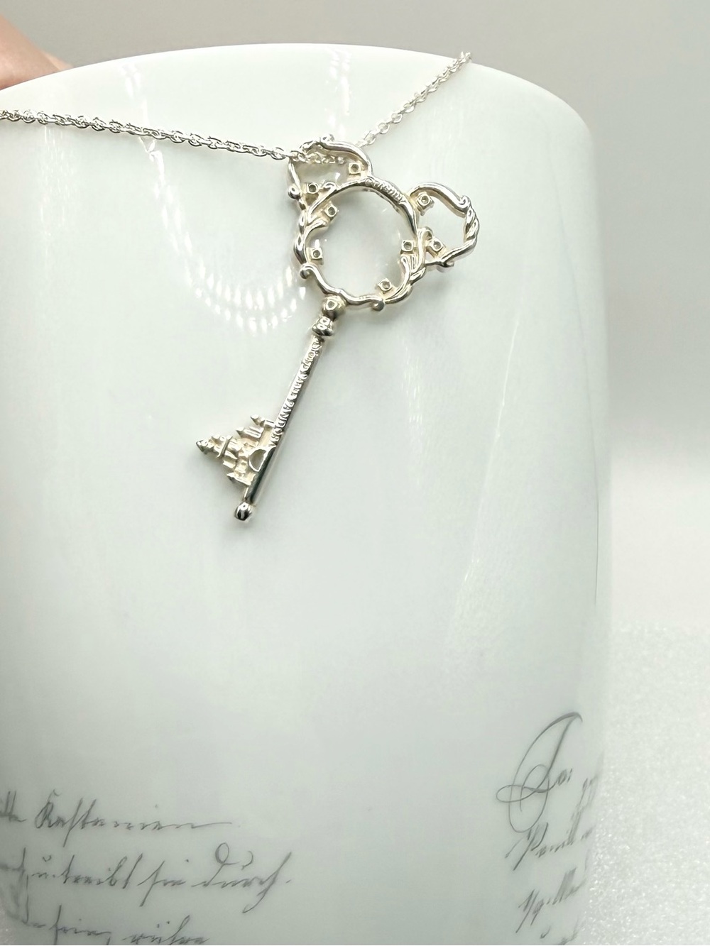 Pandora Disney Parks Exclusive Mickey Mouse Fantasyland Castle Key Necklace - Picture 3 of 13